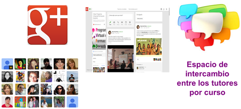 Comunidad de tutores en Google+ y espacio de intercambio en el Campus Virtual del Citep