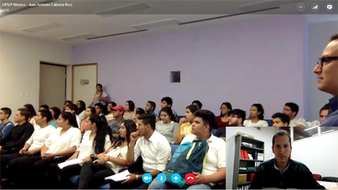 Conferencia por Skype para los estudiantes de la Universidad Politécnica San Luis Potosí, México