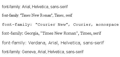 Conjunto de familias tipográficas similares para la Web