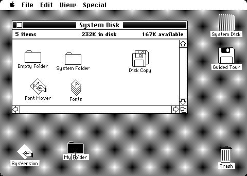 Primera interfaz gráfica en las computadoras Macintosh 