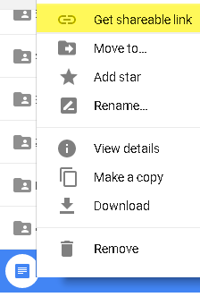 Método para crear un link compartible desde un documento alojado en Google Drive