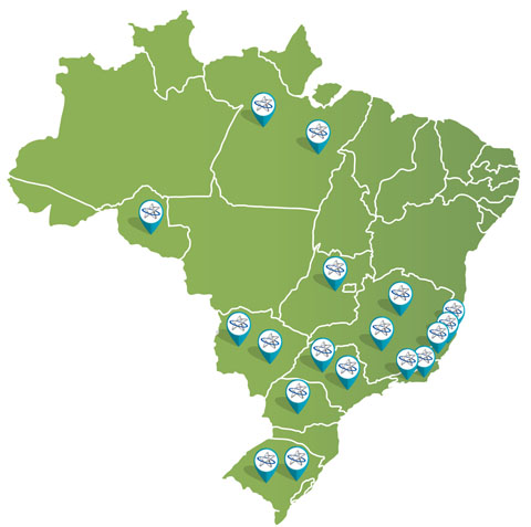 Estados donde se ofertan cursos y programas. Cruzeiro do Sul Virtual (2016)